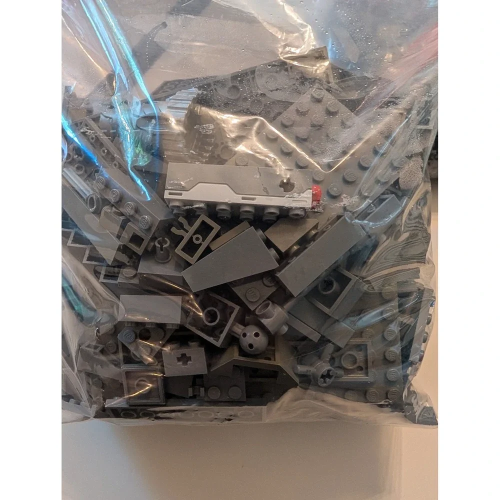 LEGO Bulk Bricks Pieces Over 2lbs Light Gray Mixed Lot
